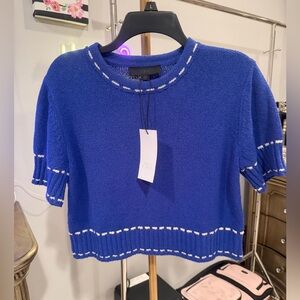 Zara Royal Blue Knit Crop Top